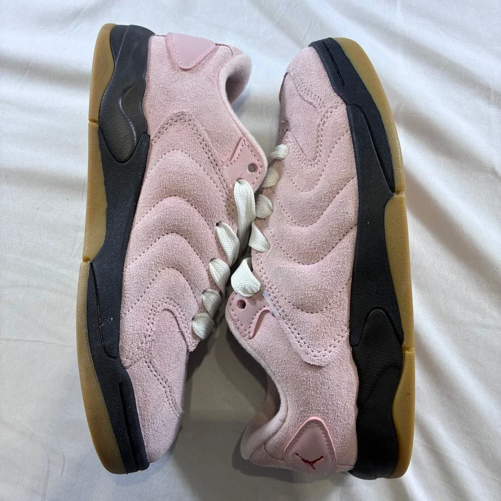 Jordan Stadium 90 GS Pink Suede Black Gum Kids Sneakers FB5679-600 Size 5.5Y
